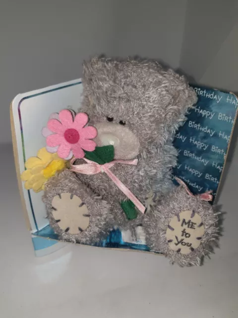 Tatty Teddy 5" Me To You Happy Birthday Bear with flowers Still In Box preowned