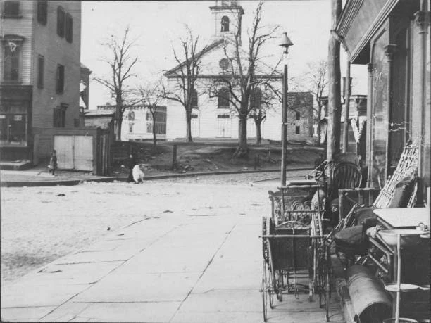 BUSHWICK REFORMED DUTCH Church, viewed from Metropolitan Ave 1900 Old