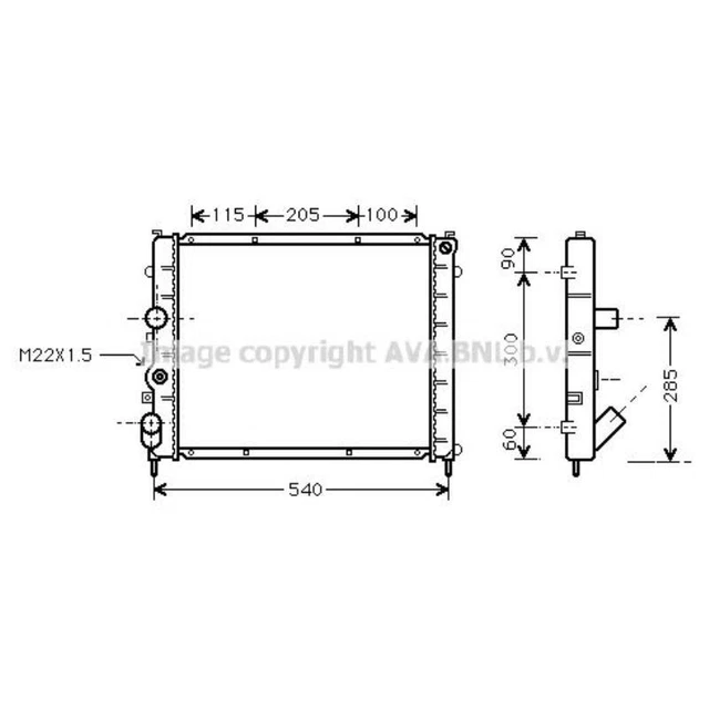 Raffreddatore raffreddamento motore radiatore acqua per Renault Kangoo Express FC0/1_