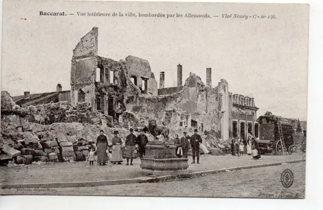 BACCARAT - Meurthe and Moselle - CPA 54 - war 1914/18 the ruins lion fountain