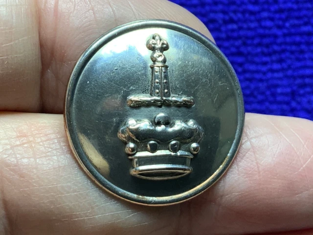 SPENCER WYNN, 3rd BARON NEWBOROUGH 25.3mm SILVERPLATE LIVERY BUTTON c 1834-88
