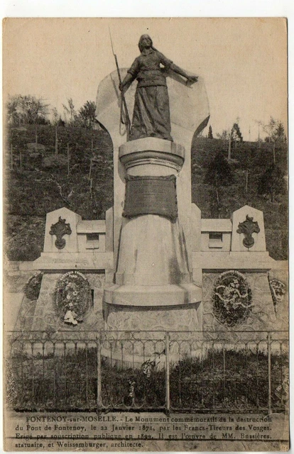FONTENOY SUR MOSELLE - Meurthe et Moselle - CPA 54 - le monument aux morts 2