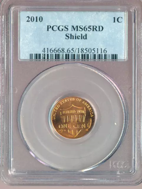 2010 Lincoln Shield Cent PCGS MS65 RD Business Strike