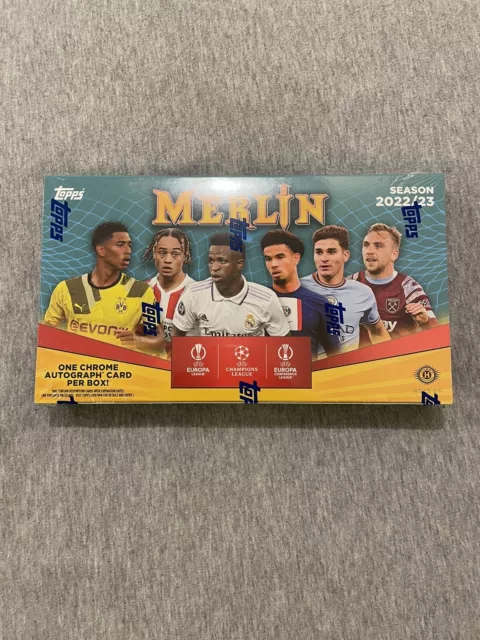 2022/23 Topps UEFA Club Competitions Merlin Chrome Soccer Hobby Box
