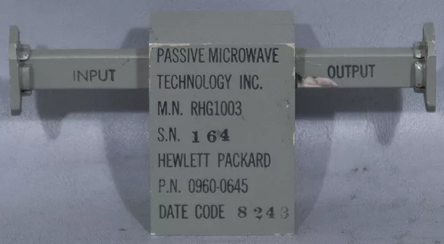 Passive Microwave/HP RHG1003 PN: 0960-0645 Microwave Waveguide Isolator WR-28