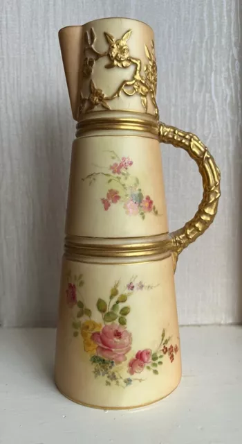 Royal Worcester Blush Ivory Claret Jug - 1903 2