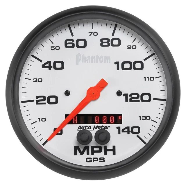 AutoMeter 5881 GAUGE, SPEEDOMETER, 5" , 140MPH, GPS, PHANTOM Body