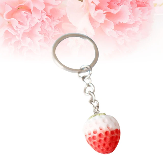 strawberry keyring chain hanging pendant keychains Mignon Fraise Porte-clés De V