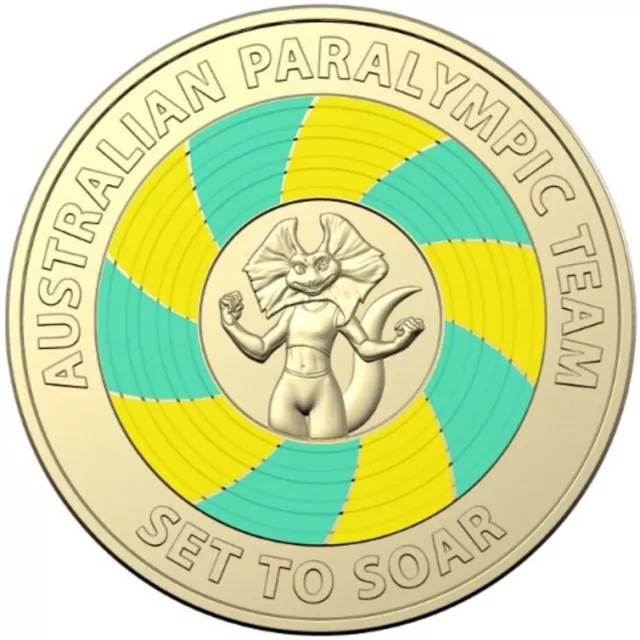 Rare Australian Two Dollar Coin -  2020 Set To Soar Paralympic Team Unc