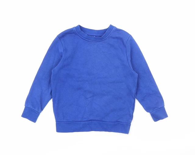 Felpa pullover blu cotone George Boys taglia 4-5 anni