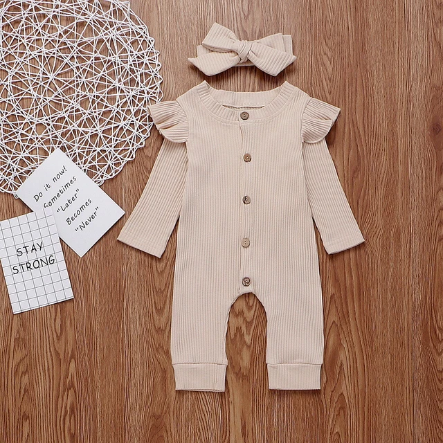 Set abiti neonata bambina tutina tuta a maglia body fascia 3