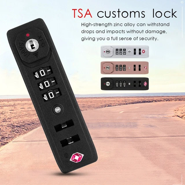LUGGAGE SAFELY CODE Lock TSA007 TSA Customs Lock 3 Digit Combination