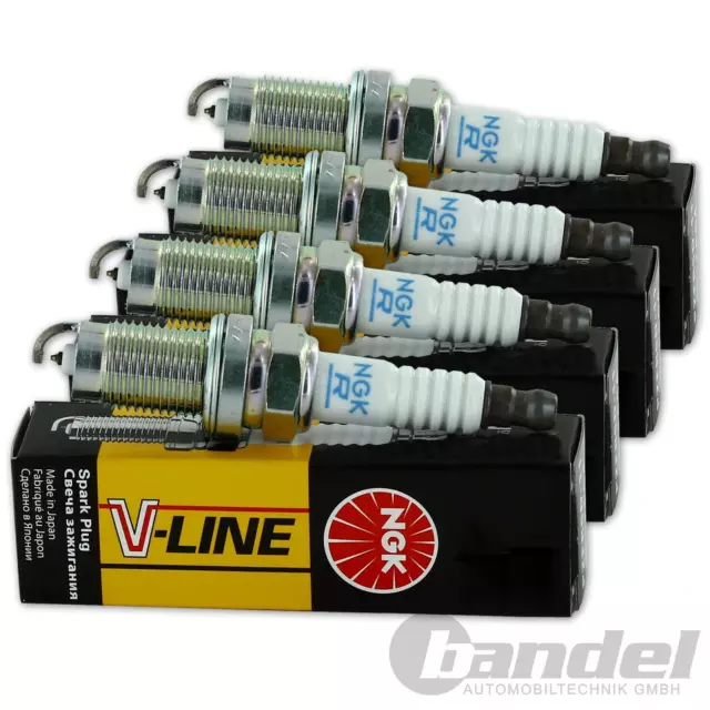 4x NGK ZÜNDKERZE V-LINE 37 für AUDI A3 8L A4 8d A6 4b TT 8n VW GOLF 4 PASSAT 3b