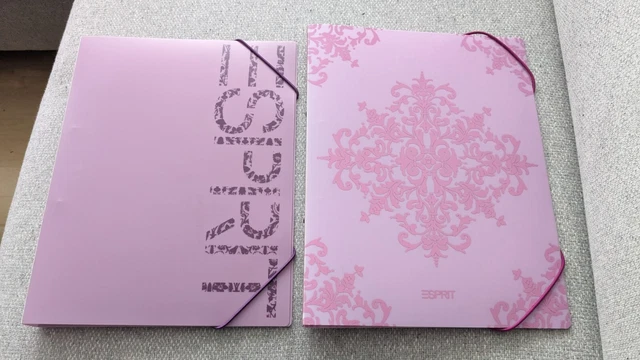 2 Esprit Ornament A4 Ringbuch Ordner Hefter Rosa Lila