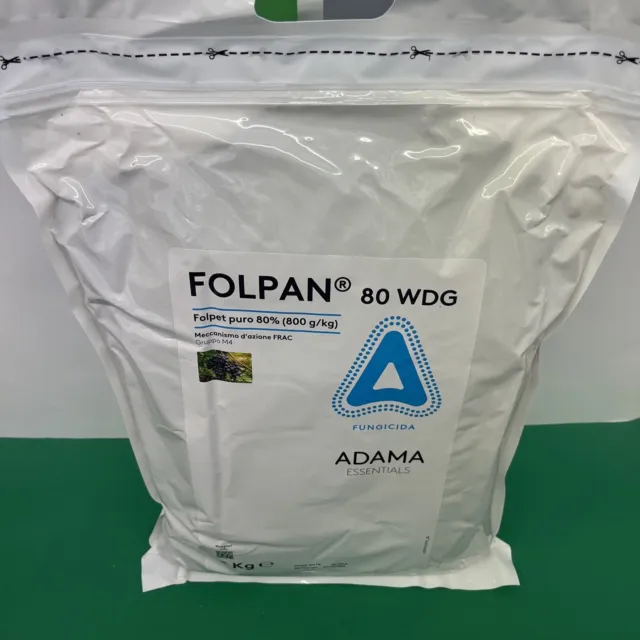 FOLPAN 80 WDG fungicida a base di Folpet puro80% per Vite,pomodoro da kg5.