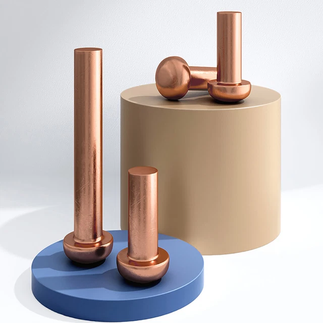 Copper Button Round Head Solid Rivets 2mm 2.5mm 3mm 4mm 5mm 6mm 8mm Dome Rivet