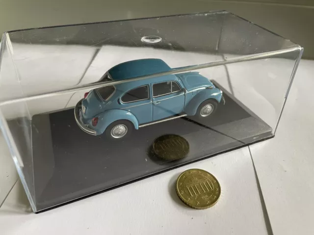 Modellauto 1:43 VW Volkswagen Beetle Typ 11 1970 Käfer Kever Cocaracha Blau 3