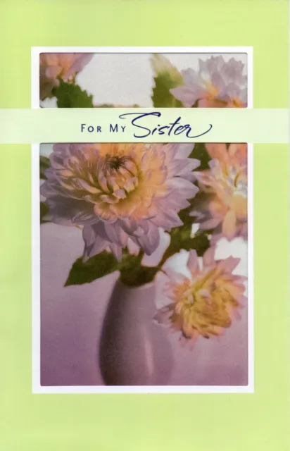 Thoughtful HAPPY BIRTHDAY Card FOR SISTER Floral by American Greetings +Envelope
