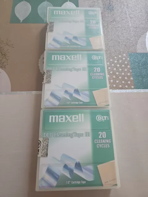 Lot Cassettes Maxell Dlt Cleaning Tape 3