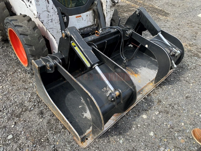 2019 Loflin 72" Grapple Bucket For Skid Steers, Dual Cylinder, Ssl Quick Attach