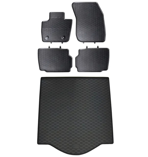 Fußmatten Kofferraumwanne für Ford Mondeo 5 Turnier 2014- im Set Gummi Matten