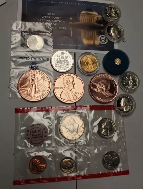 Coin Collection Lot West Point Nickel Gold Silver Copper Bullion Proofs Mint Set