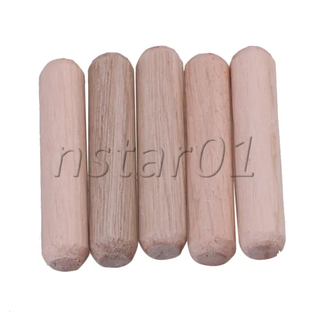 1000pcs 6x30mm Solid Wooden Dowels Pins for Furniture Door and Art Projects