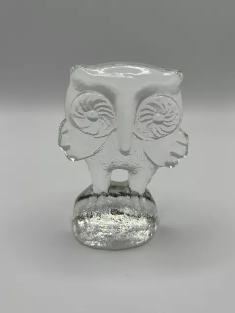 MCM KOSTA BODA SWEDEN ART GLASS OWL ZOO SERIES Handmade Bertil Vallien