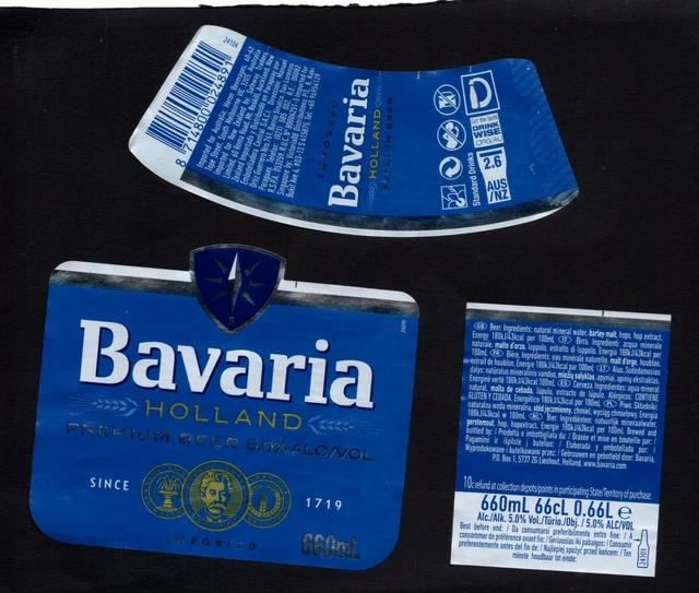 Bavaria Holland Premium Beer - set etichette