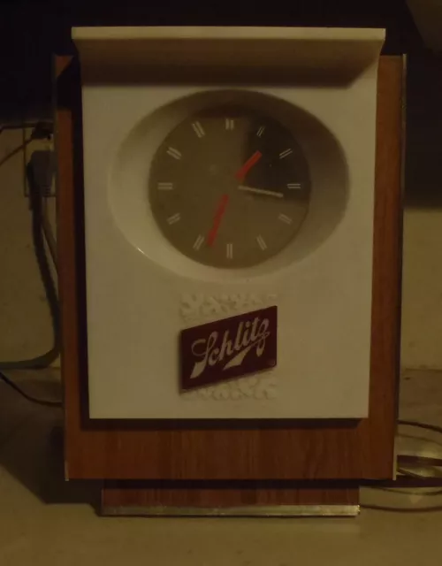 Vintage Schlitz Ale & Beer Electric shelf Light Up Sign & Clock