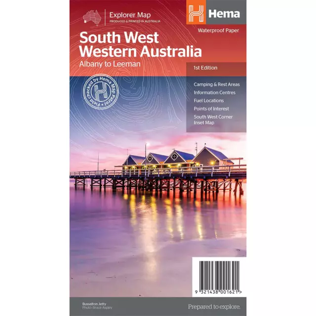 Hema Explorer Map South West Western Australia Waterproof Map 1st Edition