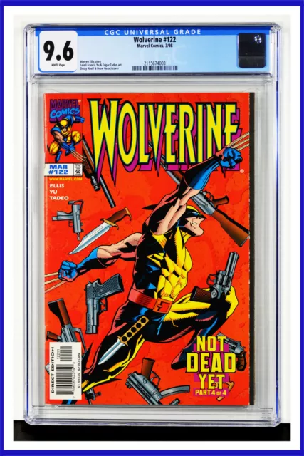Wolverine #122 CGC Graded 9.6 Marvel March 1998 White Pages Comic Book