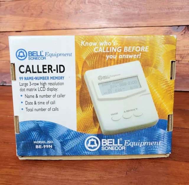 Bell Equipment Sonecor Caller ID Model  BE-99N NOS 3-row high resolution T3 New