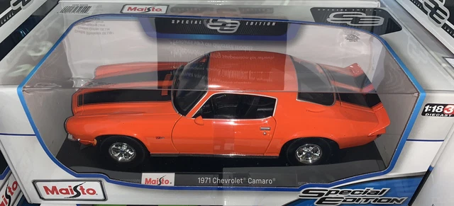 1 18 1971 CHEVROLET Camaro Classic American Muscle Car 1 18 Orange