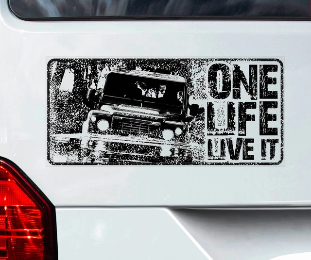 Croft Decals 'ONE LIFE. LIVE IT.' Defender Vent Decal Sticker - Camel Trophy Style