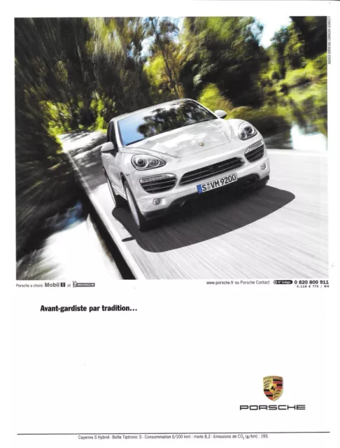 PORSCHE Car Magazine Print Ad VTG 2012 1pg