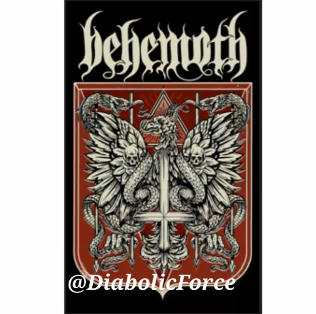 Bandera de bandera grande Behemoth 3x5 pies música Baphomet death metal negro veneno CD LP