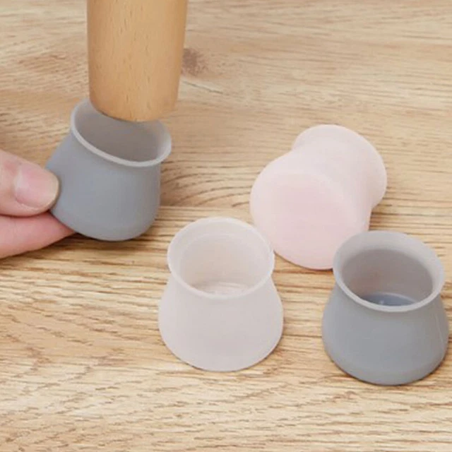 Table Leg Pad Cover Silicone Rubber Feet Round Chair Cap Floor Protector Qo