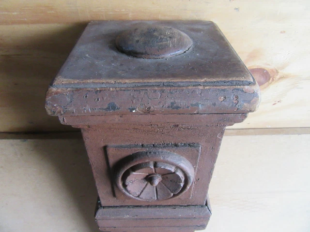 ~ Antique Carved Oak Newel Post ~ 47.5 Inches Tall ~  Architectural Salvage ~ 10