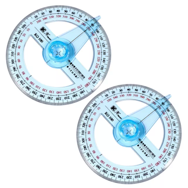 2 Pcs kids circle protractor Mathematics Drawing Ruler Circle Protractor Class n