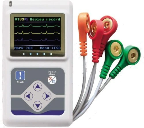 TLC9803 DYNAMIC ECG/EKG System 24H Recorder Analyzer System 3 Lead PC ...