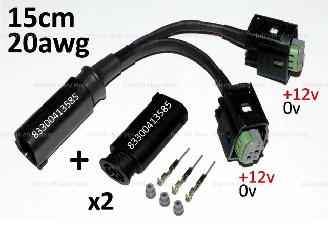 BMW Accessory Plug 15cm/20awg/2p +2 83300413585 - R1200 R1250 GS  XR RT RS K1600