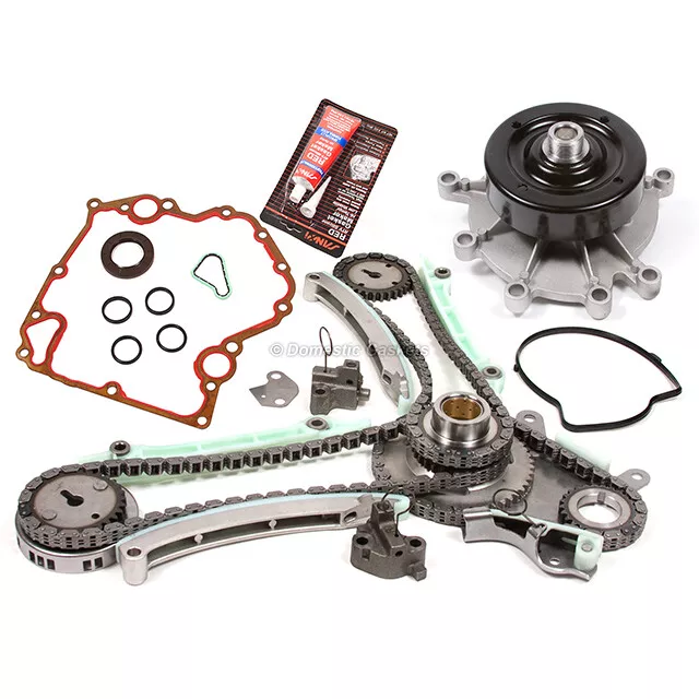99-04 Jeep Dodge 4.7L Timing Chain Water Pump Kit+Timing Cover Gasket Set JTEC 3