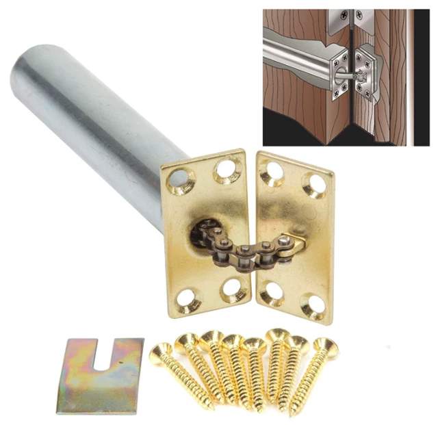 CONCEALED DOOR CLOSER Chain Perko Type FIRE RATED Spring BRASS Hidden