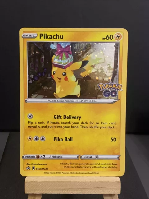 Pokemon Card Pikachu SWSH234 SWSH Black Star Promo Pokemon Go Near Mint