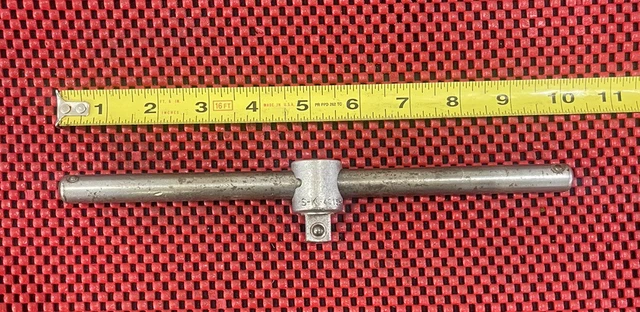 SK Hand Tools 45152 3/8" Drive, 10" Chrome T-handle Breaker Bar - MADE IN USA M6