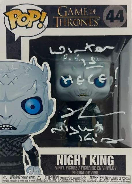 Richard Brake signed inscribed Funko Pop #44 Game Of Thrones JSA COA Night King