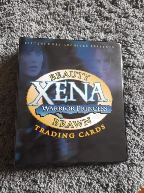 Xena Warrior Princess Beauty & Brawn Card Base Set Complete + Binder Collectible