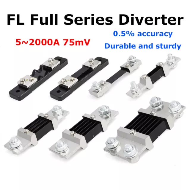 5A/10A/15A/20A~2000A 75mV FL Series Diverter DC Ammeter Shunt FL-2 Fixed Type