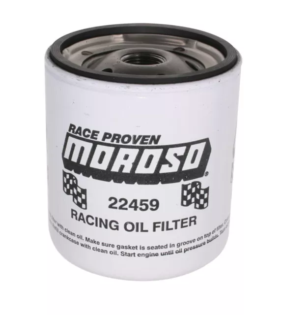 Moroso 22459 Engine Oil Filter; Race Series 13/16"-16, 4.281" for SBC, BBC